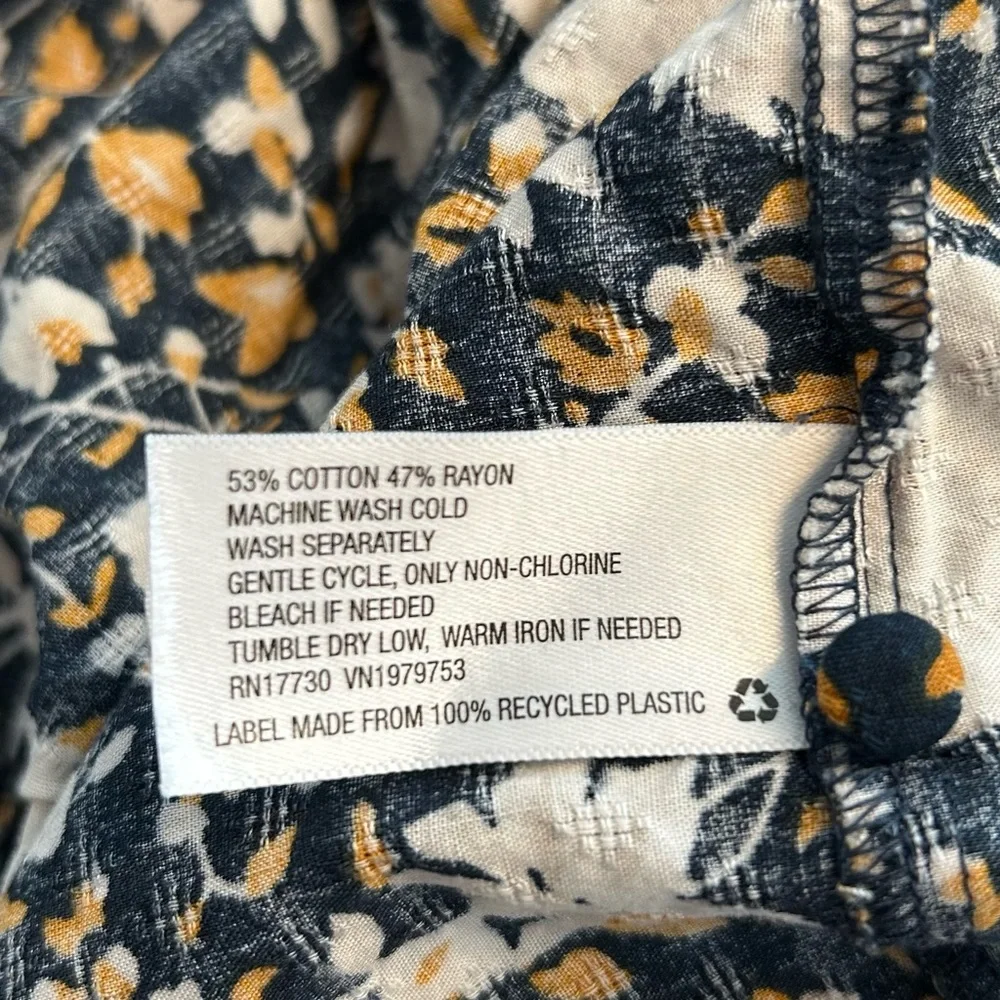 Target Universal Thread Floral High Neck Prairie Dress Women’s SZ S Blue Print - Picture 10 of 10